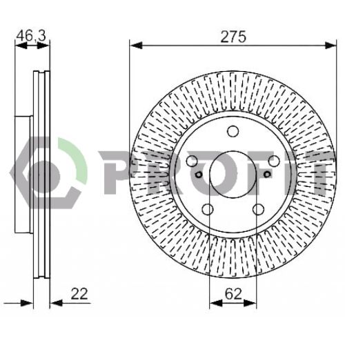 Тормозной диск Profit 5010-1789