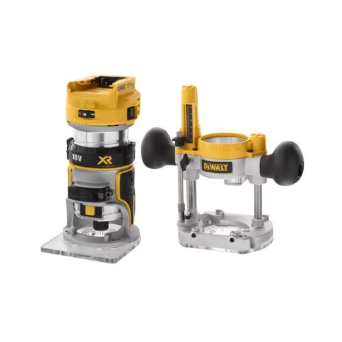 Фрезер DeWALT 18В XR Li-lon, бесщёточный, 16000-25500 об/мин, цанга 6-8 мм, (без АКБ и ЗУ) (DCW604N)