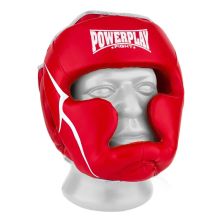 Боксерский шлем PowerPlay 3100 PU Червоний L (PP_3100_L_Red)