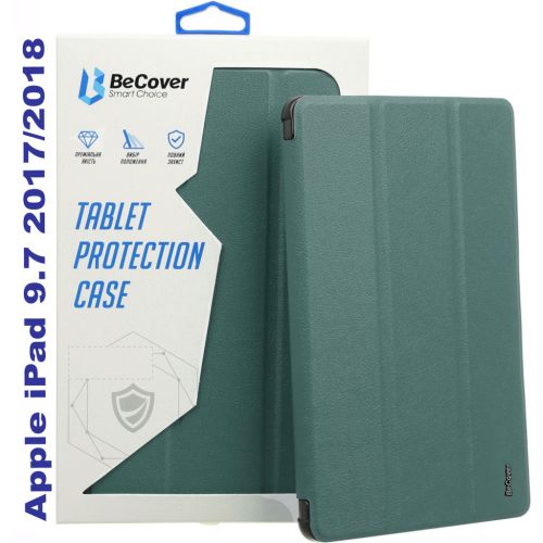 Чехол для планшета BeCover Tri Fold Soft TPU Silicone Apple iPad 9.7 2017/2018 A1822/A1823/A1893/A1954 Dark Green (711129)