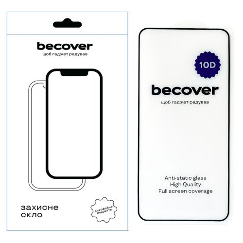 Стекло защитное BeCover ZTE Blade V50 Design 10D Black (711798)