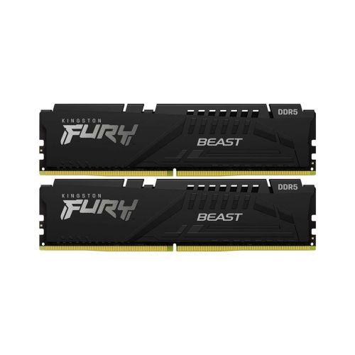 Модуль памяти для компьютера DDR5 32GB (2x16GB) 6000 MHz Fury Beast Black Kingston Fury (ex.HyperX) (KF560C36BBE2K2-32)