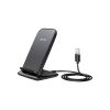 Зарядное устройство Choetech 15W Fast Wireless Charging Stand 2coils black (T555-F-BK) - Изображение 2