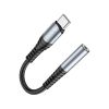 Адаптер USB-C M to 3.5mm F LS33 metal gray HOCO (6931474761163) - Зображення 1
