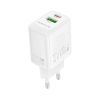 Зарядний пристрій BOROFONE BN27 Fuente 1xUSB-C PD20W + 1xUSB QC3.0 White (6941991120268) - Зображення 3