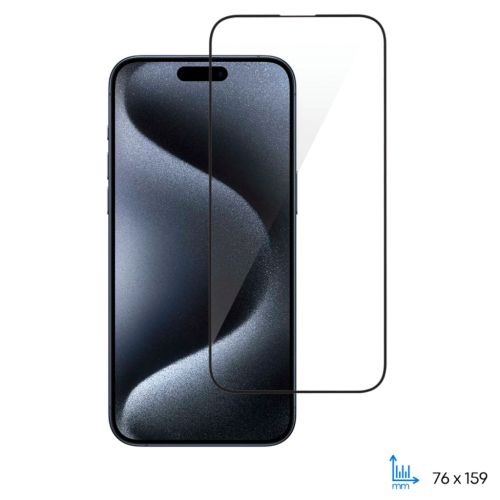 Стекло защитное 2E iPhone 15 Pro Max 2.5D FCFG black (2E-IP-15PM-6.7-SMFCFG-BB)