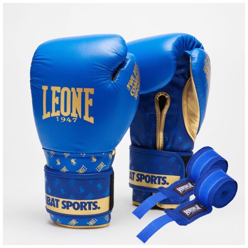 Боксерские перчатки Leone GN220 DNA Blue 10 унцій (GN220_Blue_10oz)