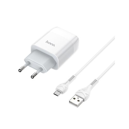 Зарядное устройство HOCO C72A USB + cable USB to USB-C 10.5W White (Hoco C72AW/Tc)