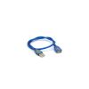 Дата кабель USB 2.0 AM/AF 0.5m transparent blue Voltronic (YT-AM/AF-0,5TBL) - Изображение 1