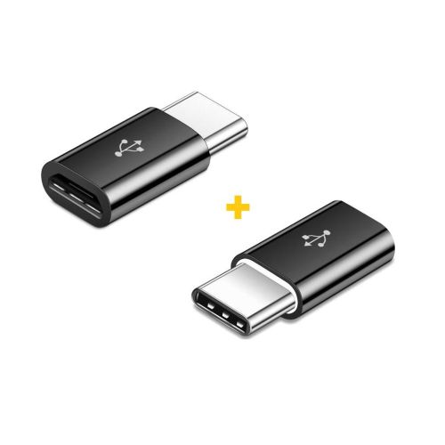 Переходник Micro 5P F to USB-C M 2PCS black XoKo (XK-AC014-BK2)