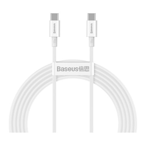 Дата кабель USB-C to USB-C 1.0m 100W white Baseus (CATYS-B02)