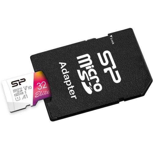 Карта памяти Silicon Power 32GB microSD class10 UHS-I A1 V10 Elite COLOR (SP032GBSTHBV1V20SP)