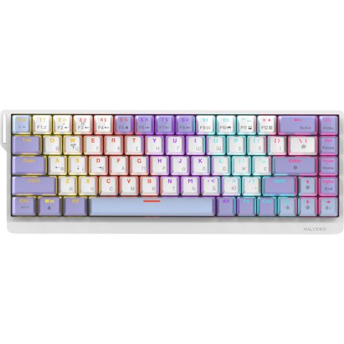 Клавіатура Ajazz NacodeX NK68 V2 Red Switch LED USB UA Purple/White/Blue (NK68-V2-R-PWB)