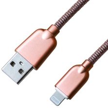 Дата кабель USB 2.0 AM to Lightning 1.0m 1.5A Rose Gold Grand-X (ML02RG)