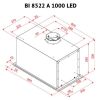 Вытяжка кухонная Perfelli BI 8522 A 1000 I LED - Изображение 4