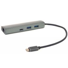 Порт-репликатор PowerPlant Type-C USB 3.1 -> 2*USB3.0, Type-C USB3.1, Gigabit Ethernet (CA910557)