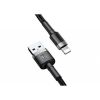 Дата кабель USB 2.0 AM to Lightning 1.0m Cafule 2.4A gray+black Baseus (CALKLF-BG1) - Зображення 1