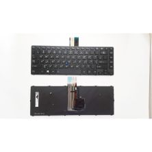 Клавіатура ноутбука Toshiba Tecra A40-C Series черная с черной рамкой с ТП с подсветкойU (A46167)
