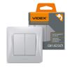 Вимикач Videx BINERA 2кл срібний шовк (VF-BNSW2-SS) - Зображення 3