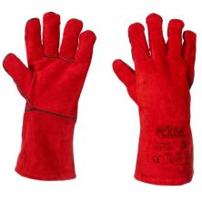 Защитные перчатки Werk замшевые (красные) с подвеской (68083)
