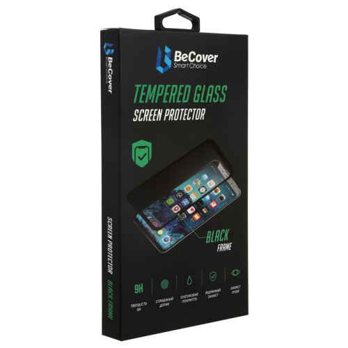 Стекло защитное BeCover ZTE Blade A52 Black (708755)