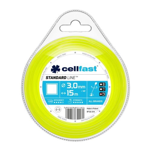 Жилка косильная Cellfast квадрат 3.0 x 15м (35-014)