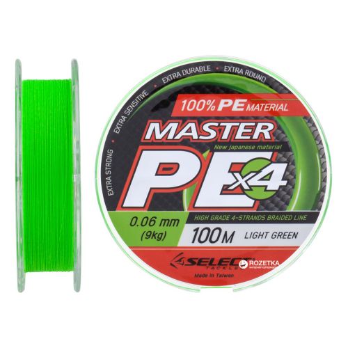 Шнур Select Master PE 100m Light Green 0.06mm 9kg (1870.17.00)