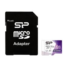 Карта пам'яті Silicon Power 128Gb microSDXC U3 A1 V30 Superior Color 100R/80W + adapter (SP128GBSTXDU3V20AB)