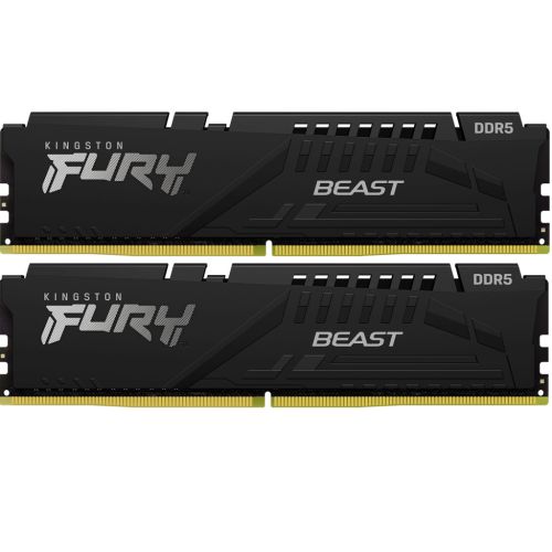 Модуль пам'яті для комп'ютера DDR5 32GB (2x16GB) 6400 MHz Beast Black XMP Kingston Fury (ex.HyperX) (KF564C32BBK2-32)
