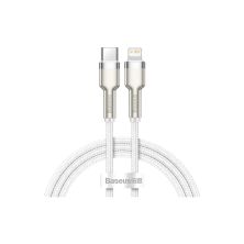 Дата кабель USB-C to Lightning 2.0m Cafule Metal PD 20W white Baseus (CATLJK-B02) Дата кабель USB-C to Lightning 2.0m Cafule Metal PD 20W white Baseus (CATLJK-B02)