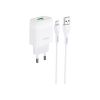 Зарядное устройство HOCO C72Q Glorious USB QC3.0 + cable USB to Micro 5P 18W White (6931474732538) - Изображение 1