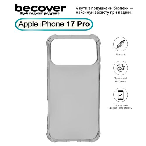 Чехол для мобильного телефона BeCover Anti-Shock Apple iPhone 17 Pro Grey (713798)