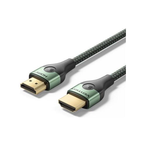 Кабель мультимедійний HDMI M to HDMI M 1.5m 8K60Hz ultra thin cotton braided green Vention (ALOGG)