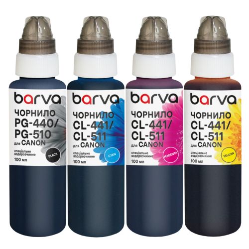 Чернила Barva Canon PG-512BK pigm + CL-513C/M/Y 4x100 мл, special (CPGI520-100-MP)