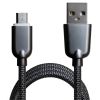 Дата кабель USB 2.0 AM to Micro 5P 1.0m 1.5A, Dark Silver Grand-X (MM02DS) - Зображення 1