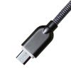 Дата кабель USB 2.0 AM to Micro 5P 1.0m 1.5A, Dark Silver Grand-X (MM02DS) - Зображення 2