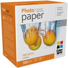 Фотопапір ColorWay 10x15 260г, glossy, 500л, карт.уп. (PG2605004R)