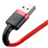 Дата кабель USB 2.0 AM to Lightning 1.0m Cafule 2.4A red+red Baseus (CALKLF-B09) - Изображение 1