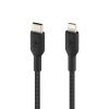 Дата кабель USB 2.0 AM to Lightning 1.0m BRAIDED black Belkin (CAA004BT1MBK) - Зображення 2