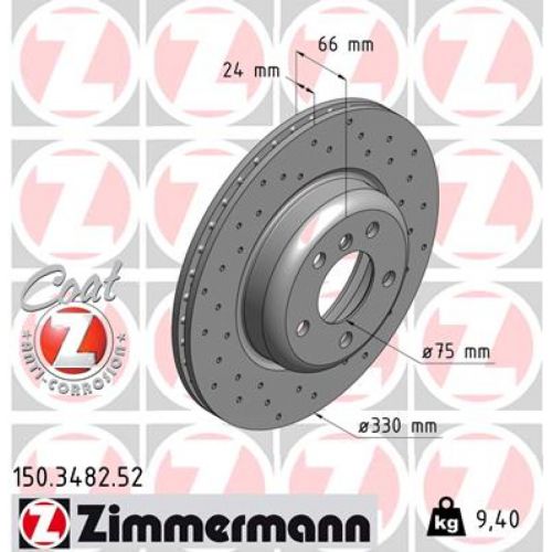 Тормозной диск ZIMMERMANN 150.3482.52