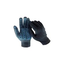 Защитные перчатки Werk ХБ черные, синие квадраты (WE2122)