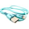 Дата кабель USB 2.0 AM to Lightning 1.0m blue Dengos (PLS-L-IND-SOFT-BLUE) - Зображення 1