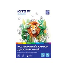 Кольоровий картон Kite А5 двосторонній Classic 10 аркушів (K-289)