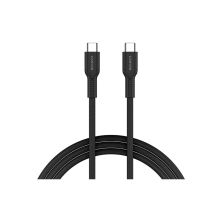 Дата кабель USB-C to USB-C 1.0m OnWire 60CL C-C 60W COLOR Braided 1m Black Canyon (CND-CCAP60AB10B)