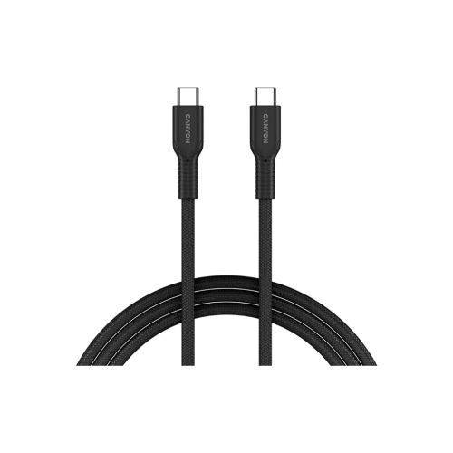 Дата кабель USB-C to USB-C 1.0m OnWire 60CL C-C 60W COLOR Braided 1m Black Canyon (CND-CCAP60AB10B)
