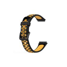 Ремешок для фитнес браслета BeCover Vents Style для Huawei Band 7/Honor Band 7 Black-Orange (709441)