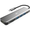Порт-репликатор Silicon Power Docking Station USB-C 7-in-1 Boost SU20 Silver Aluminum (SPU3C07DOCSU200G) - Изображение 1