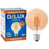 Лампочка Delux Globe G95 6Вт E27 2700К amber filament (90016727) - Зображення 2