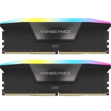 Модуль пам'яті для комп'ютера DDR5 48GB (2x24GB) 5200 MHz Vengeance RGB Black Corsair (CMH48GX5M2B5200C38)
