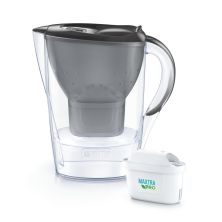 Фільтр-глечик Brita Marella Memo MXPro 2.4л (1.4л води) з фільтр-картриджем 3шт, графіт (1052796)